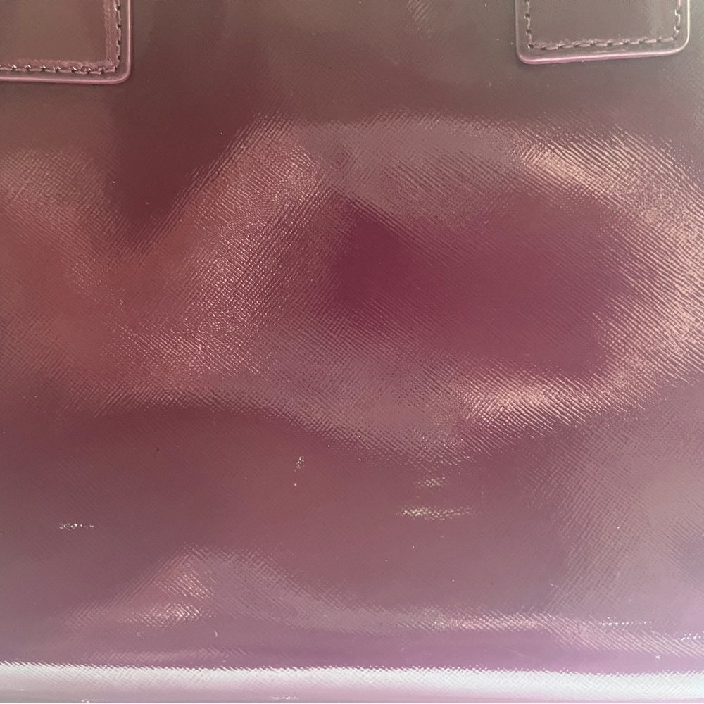 Tory Burch Glossy Patent Tote in Deep Plum - Picture 8 of 8